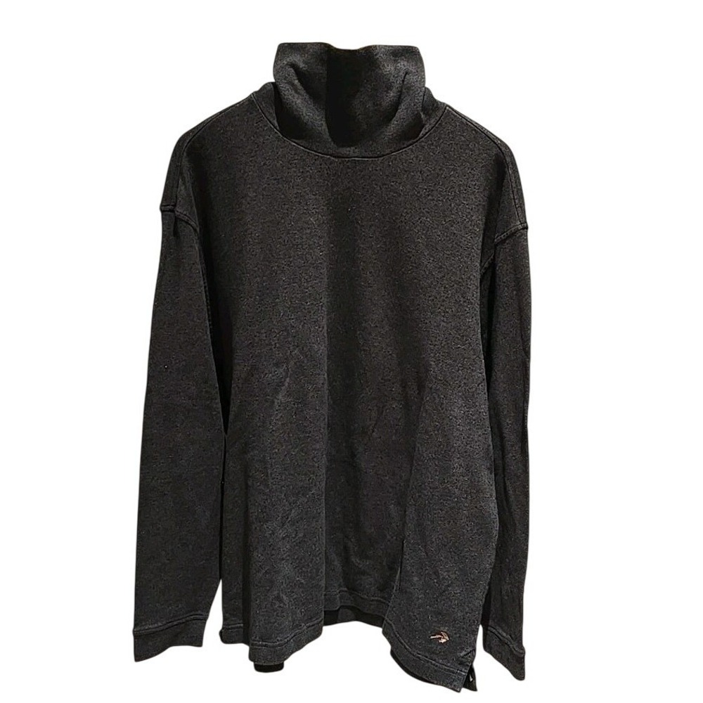 Orvis Charles F Orvis Signature‎ Gray Pima Cotton Mock Neck Pullover XXL Mens